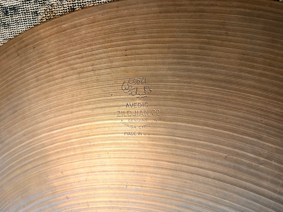 AMAZING THIN 1950s Vintage ZILDJIAN 20" Light Ride or Crash ONLY 1830 g GORGEOUS