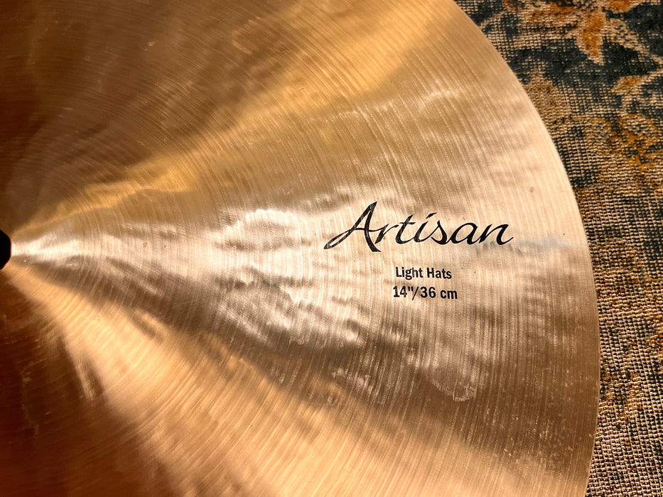 Sabian ARTISAN LIGHT Hihats 14” ONLY 842 1024 g DARK, Responsive  & Lightly Complex! Don’t Pay $900