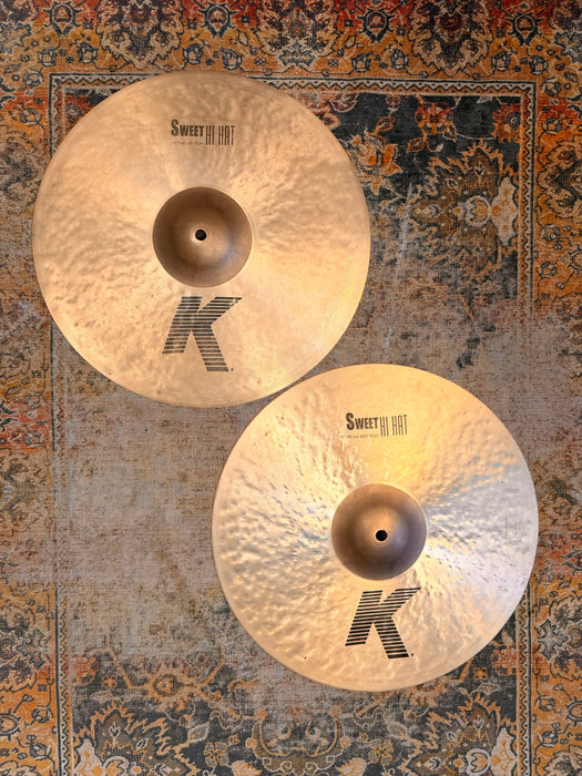 Zildjian K SWEET 16” Hihats 16” MASSIVE!  1274 1992 g HUGE DARK HATS! Discontinued?  Don’t Pay $700