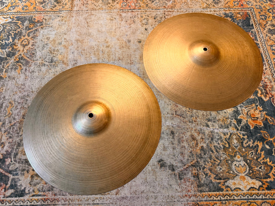 Vintage Zildjian 1950s Thin 14” Hihats 780 940 g DARK DRY Sound AMAZING! REAL DEAL!