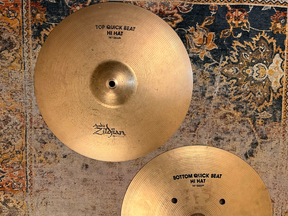 Zildjian BRILLIANT Quick Beat 14” Hihats 1224 1282 g RARE ULTRA CRISP CLEAN SHIMMER!