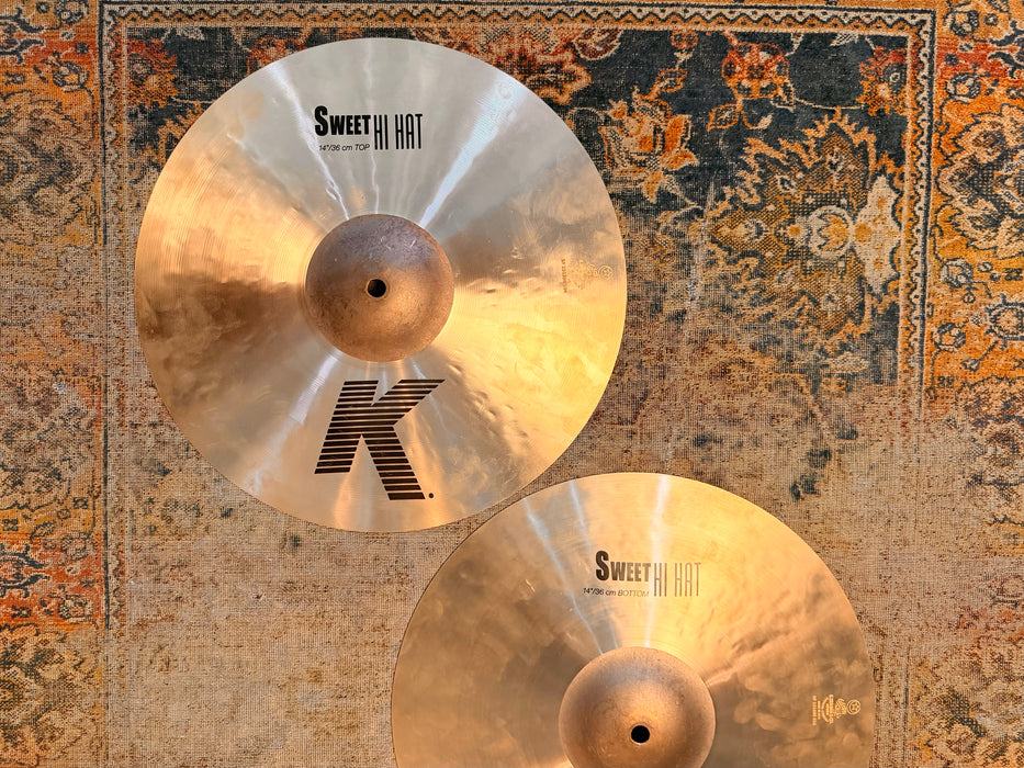 Zildjian K Sweet Hihats 14” PERFECT! Dark & Crisp! Versatile! 972 1451 g Why Pay $650?