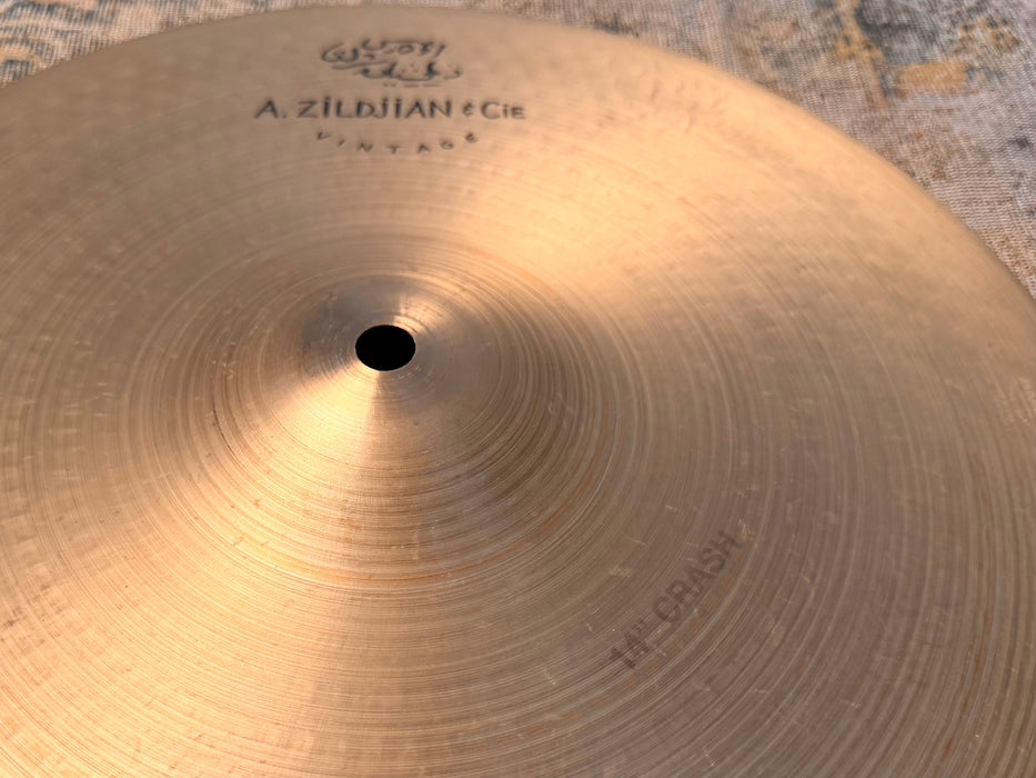 Rare Zildjian Vintage A & Cie Paper Thin Crash 14” ONLY 590 g OPENS Quickly! FAST Still Warm