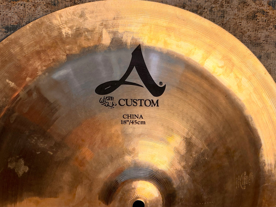 Zildjian A CUSTOM China 18” 1310 g Don’t Pay $425 For A GUESS AT TONE!