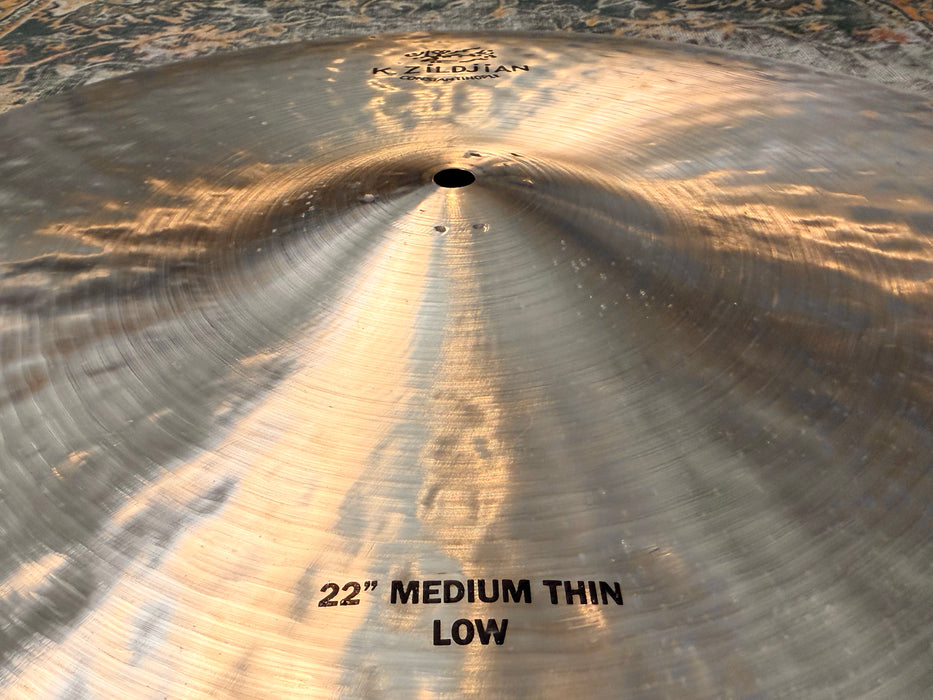 Zildjian K CONSTANTINOPLE Medium Thin LOW Ride 22” SMOKY COMPLEX Crashable! 2486 g Why Pay $800?