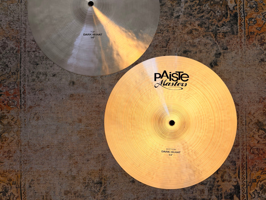 Paiste MASTERS DARK HIHATS 14” Amazing Shape! 768 1168 g Dark Complex Responsive! Don’t PAY $720!