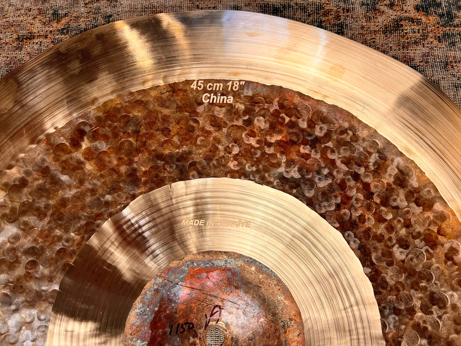 Unique Bosphorus KETTLE CHIP PROTOTYPE 18” Antique Effects China 1056 g WAVY Complex Sultan!
