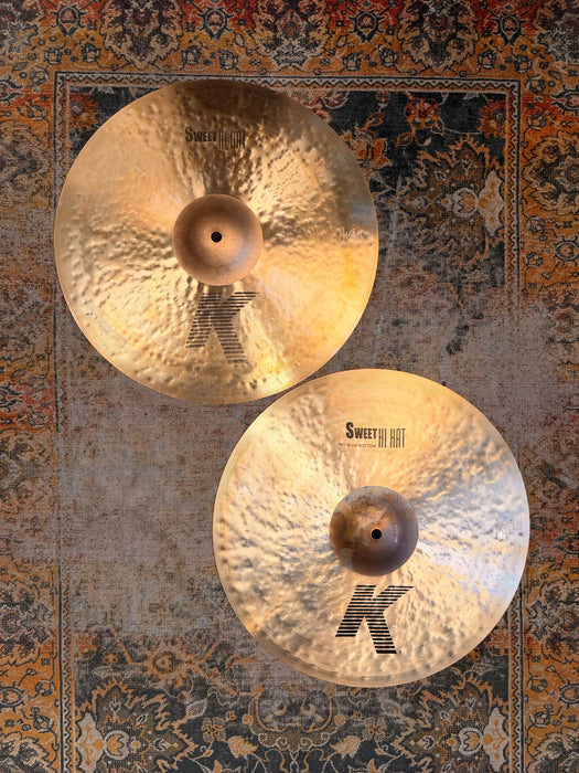 Zildjian K SWEET 16” Hihats HUGE 1234 1930 g AMAZING Shape! MASSIVE DARK HATS! Discontinued?  Don’t Pay $700