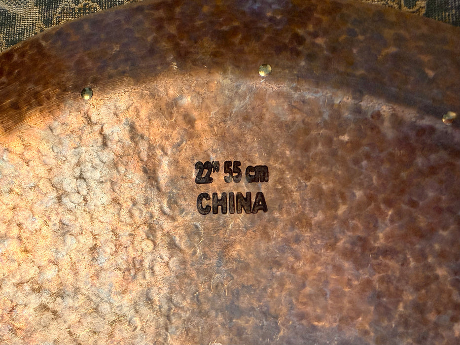 RAW Dry Complex TURK 22” Masterwork China Swish KNOCKER All 18 Rivets! 1628 g Mint!