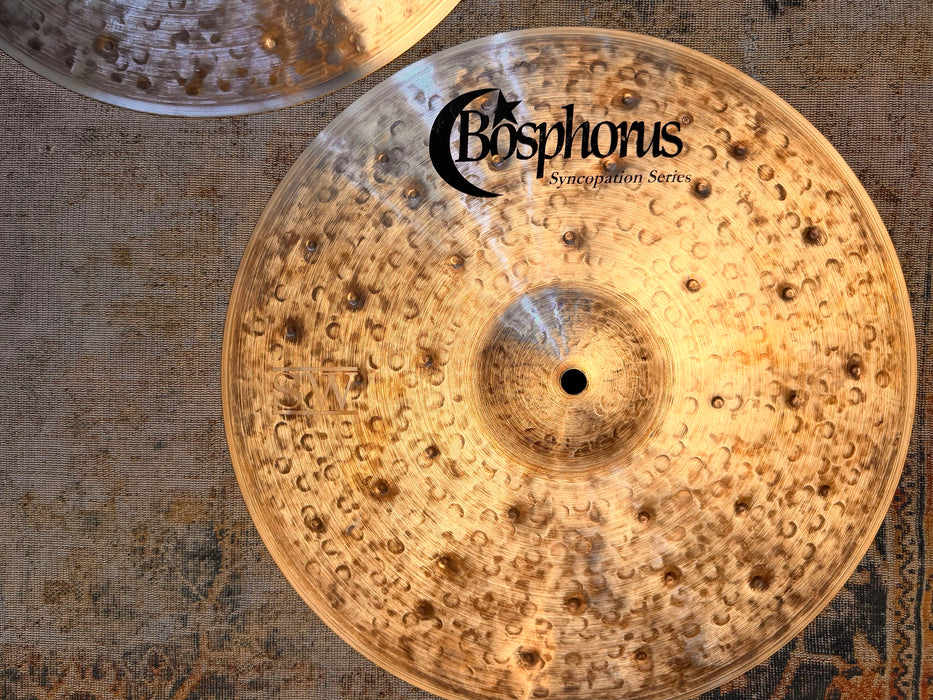 Unique HUGE 15” Dark Complex Bosphorus Syncopation SW Hihats 1050 1250 g Beautiful!