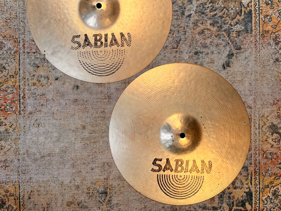 RARE Earlier Sabian HH DARK Hihats 14” 956 1090 g CANADIAN K Vibe ULTRA DARK CRISP LOW Hand Hammered