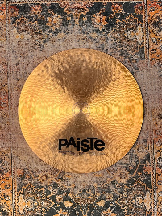 RARE EARLIER PAISTE Signature 20” FLAT RIDE 2474 g Clean Smooth Glassy Controlled Definition! Discontinued