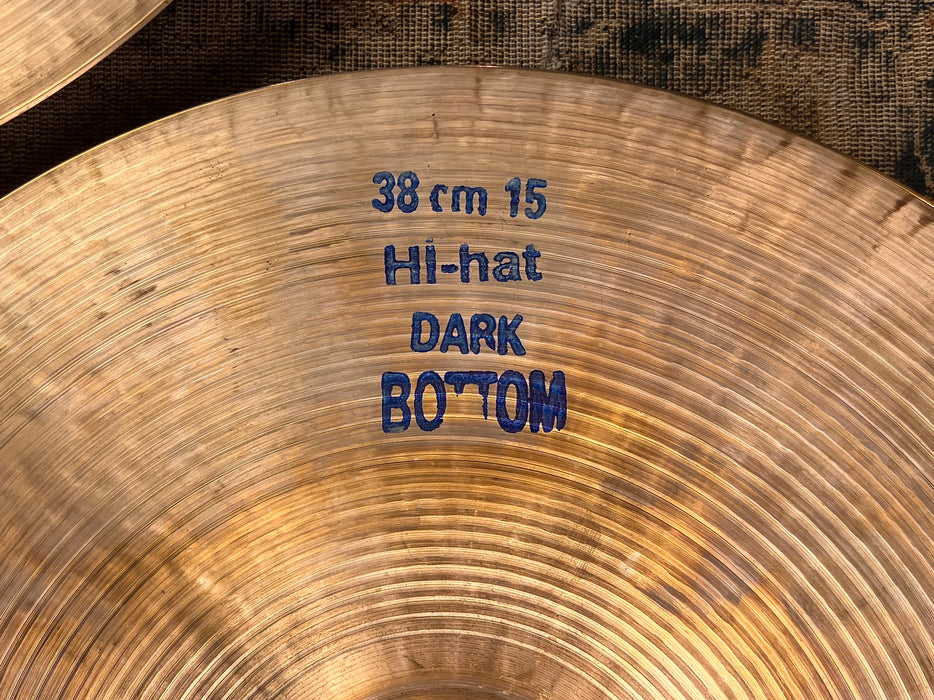Rare Bosphorus Traditional 15” DARK Hihats 1000 1200 g Smooth Dark Warm Golden