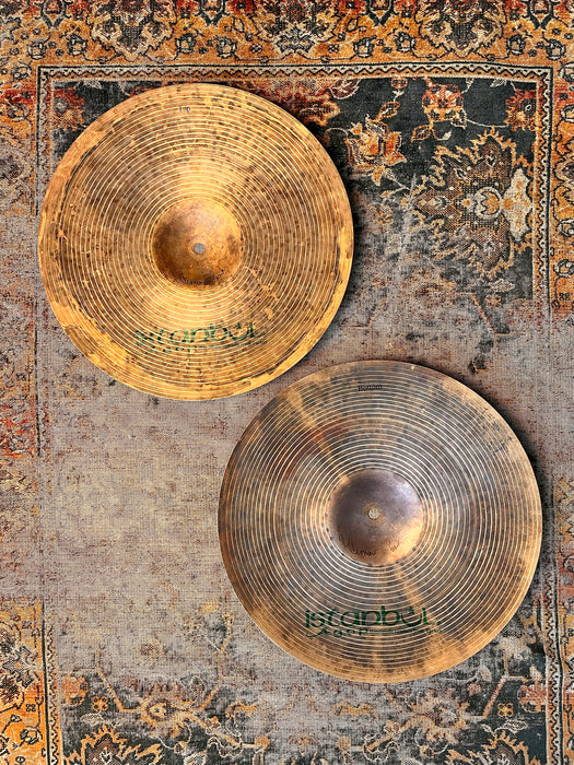 Istanbul AGOP SIGNATURE 14” Hihats 834 966 g THIN LIGHT SMOKY COMPLEX! Perfect Shape!