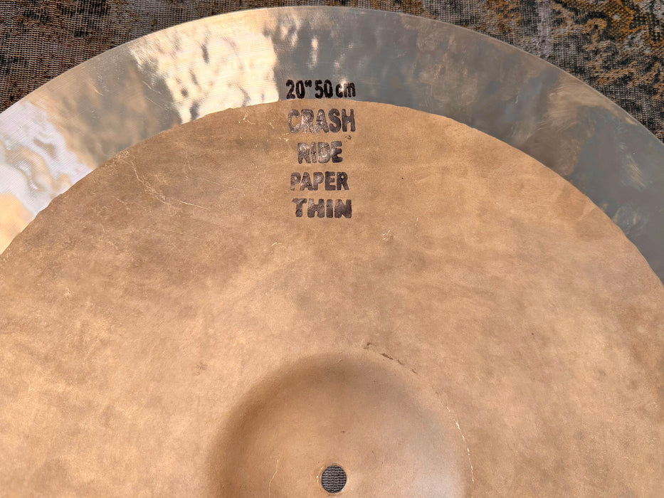 ULTRA THIN Complex Masterwork 20" PAPER THIN RIDE CRASH Only 1452 g 1/2 Sandblasted