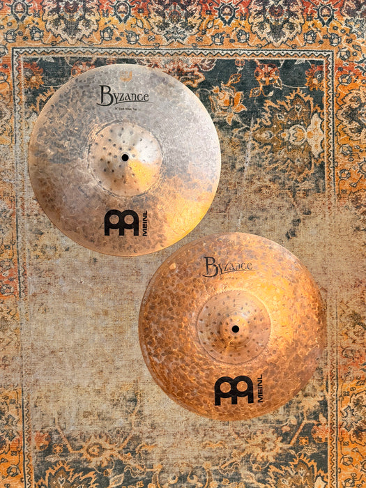 Meinl BYZANCE DARK Hihats 14” IMMACULATE! Ultra Dry Very CRISP! 1228 1448 g Why Pay $600??