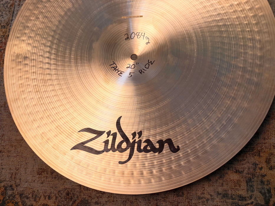Rare Limited Zildjian TAKE 5 RIDE 20” IMMACULATE! Great Definition! 2084 g Semi-Dark Balanced