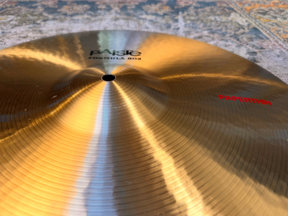 Paiste 602 PAPERTHIN CRASH 18” PERFECT! 1212 g Clean Shimmering Responsive Tone! WHY Pay $614