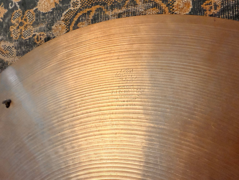 Vintage Zildjian 1960s 20” Ride Sizzle 2315 g CLASSIC SMOOTH Crashable! VERSATILE! Hand Hammered