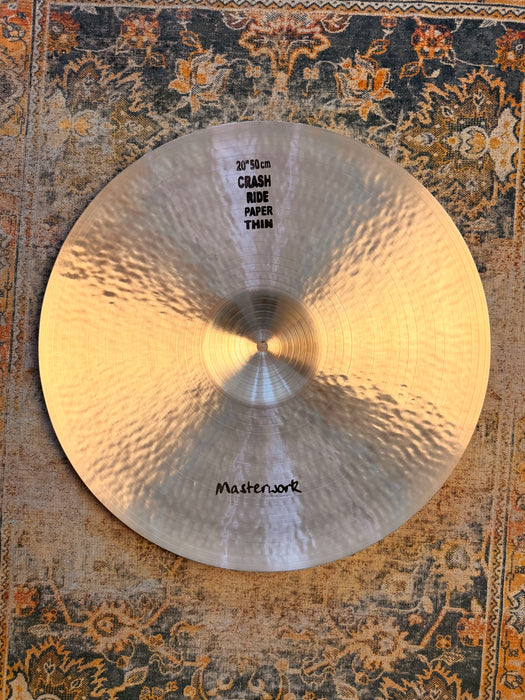 GLOWING Masterwork JAZZ MASTER 20” ULTRA Paper Thin Crash Ride 1374 g MINT! Gorgeous! Responsive