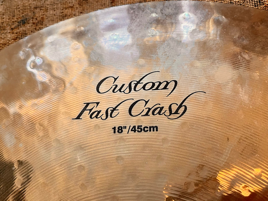 Zildjian K CUSTOM FAST CRASH 18” BRILLIANT Only 1164 g ULTRA PAPER THIN Dark Shimmering