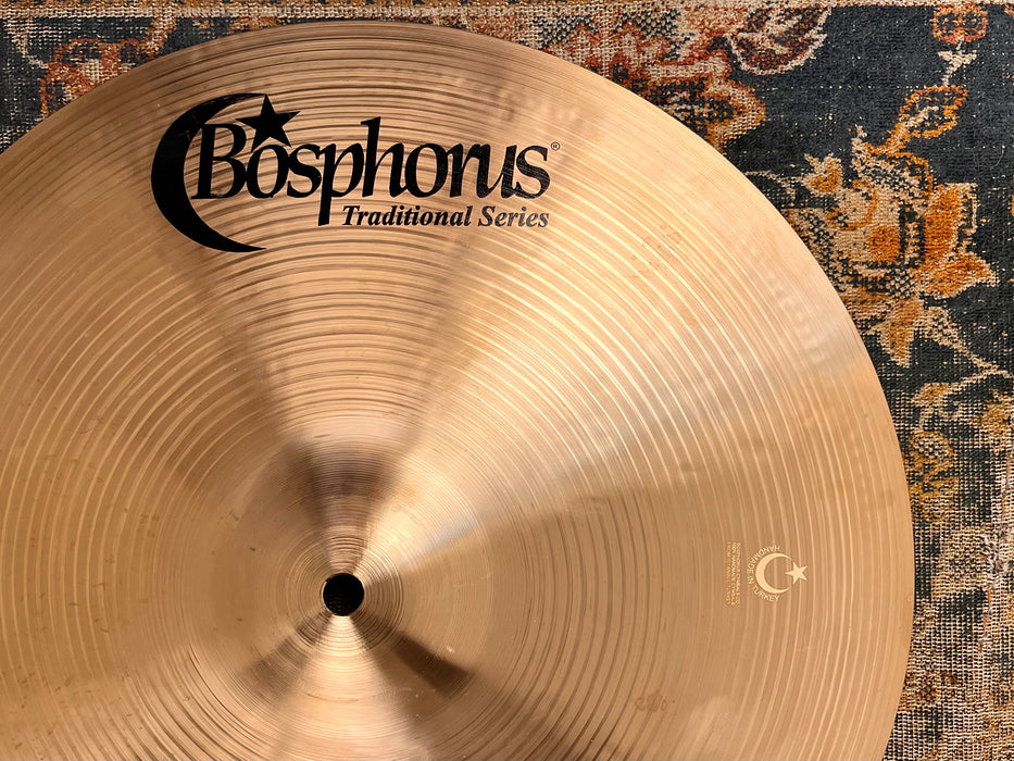 Rare Bosphorus Traditional 15” DARK Hihats 1028 1210 g Warm Golden Complex! MINT