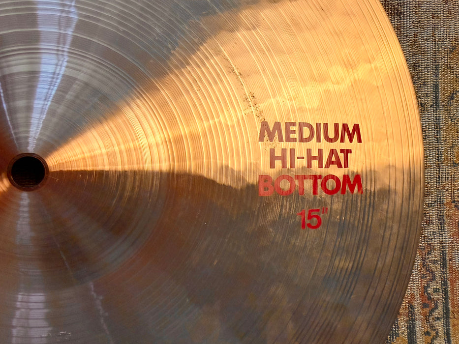 PAISTE 2002 15” Medium Hihats 995 1192 g Clean Tone! FAT CRISP 15s”!  Iconic! Why PAY $604???