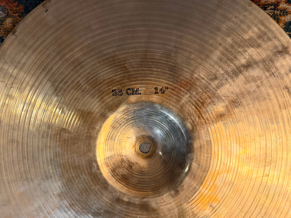 RARE Early Sabian HH HAND HAMMERED Hihats 14” 970 1270 g CANADIAN K Vibe! BRILLIANT ULTRA DARK CRISP!