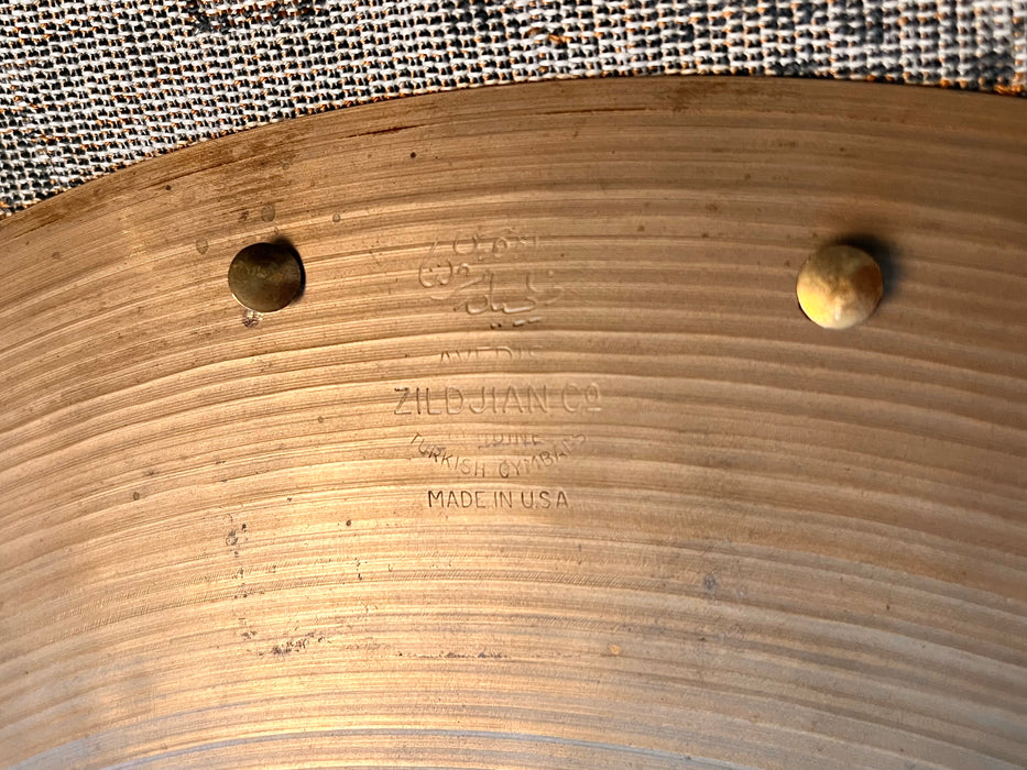 1950s VINTAGE Zildjian 18” Light Complex Crash Ride SIZZLE 1654 g ALL 8 Rivets
