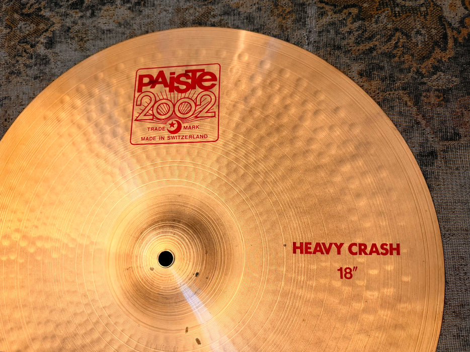 RARE PAISTE 2002 HEAVY CRASH 18” SUPER CLEAN FROM 1985! 1608 g ICONIC!
