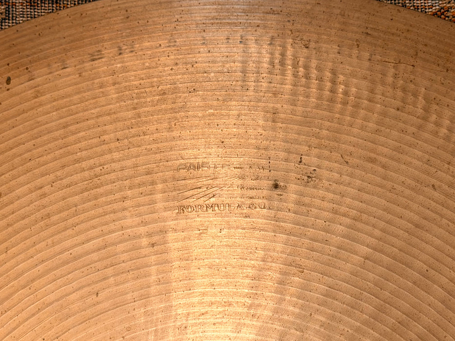 Vintage Paiste Pre Serial 602 20” THIN Crash Ride or MEDIUM at ONLY 2158 g Crash or Ride Dark Lush CLEAN Tone!