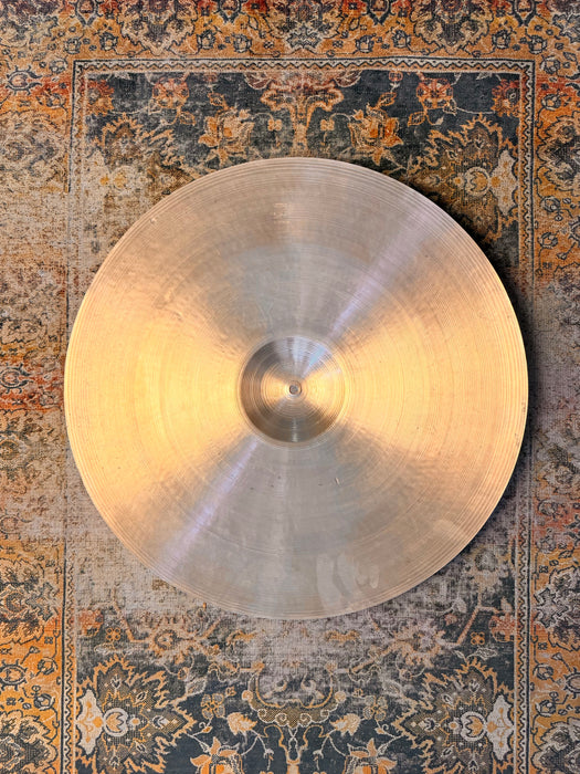Rare LARGE STAMP Early 1950s Zildjian THIN CRASH RIDE 22” at ONLY 2475 g Ultra Warm DARK Hand Hammered