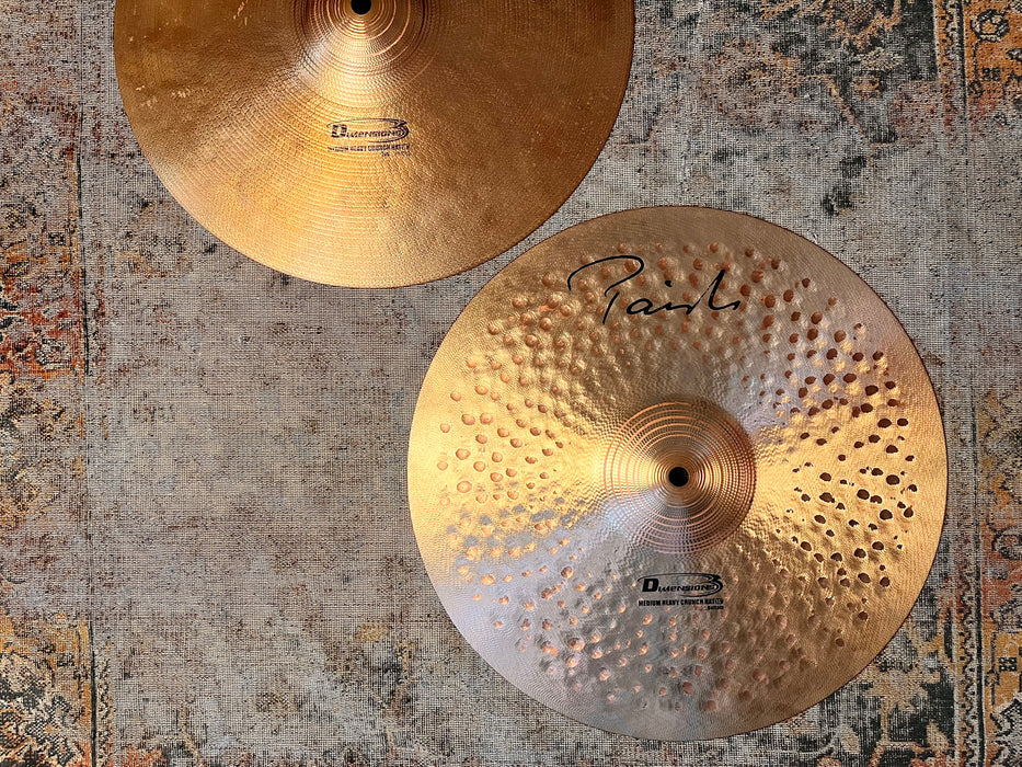 DARK COMPLEX PAISTE Dimensions Medium Heavy Crunch Hihats 14” 960 1360 g CLEAN! Hard To Find!