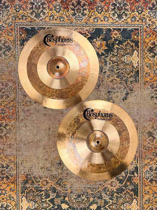 RARE Huge Light Complex 15” Bosphorus ANTIQUE DARK Hihats 980 1176 g SULTAN