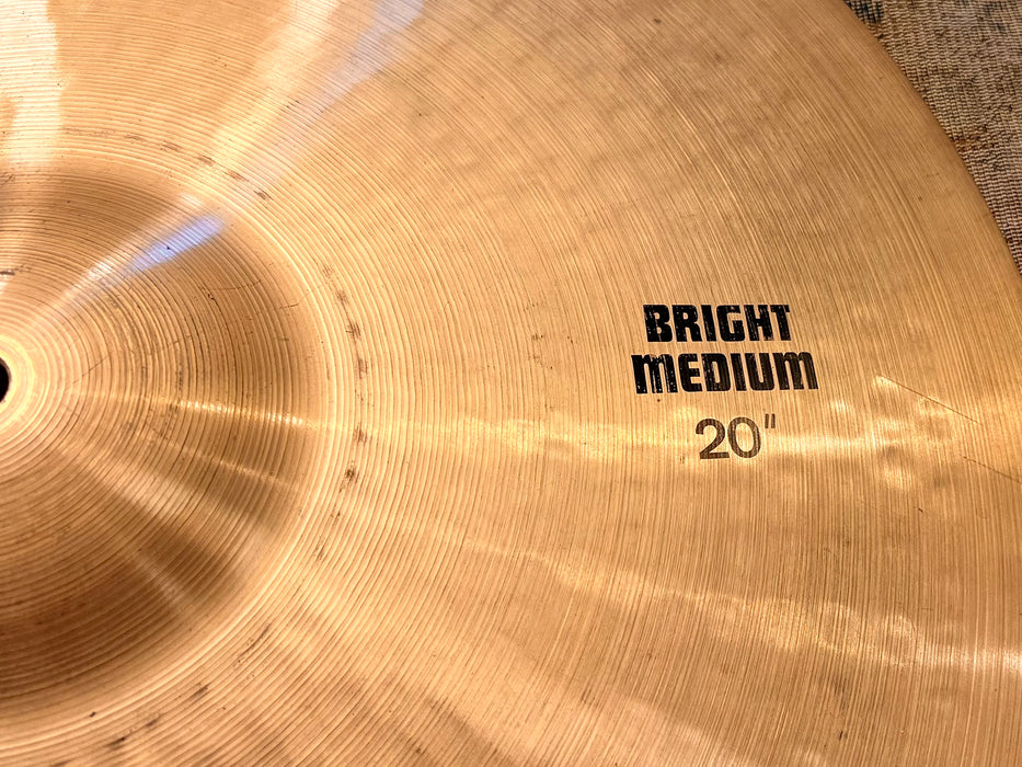 RARE Vintage Paiste Sound Creation BRIGHT MEDIUM RIDE 20” 2529 g SUPER CLEAN Look and TONE