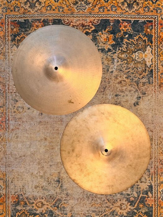 Vintage Zildjian 1960s New Beat Hihats 14” Only 839 1262 g SMOOTH Iconic Tone! EARLY NEW BEATS