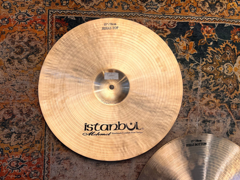 Rare DARK HUGE Istanbul Mehmet LEGEND DARK 15” Hihats 1231 1407 g