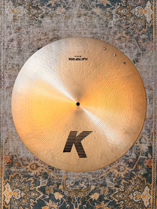 Zildjian K Flat Ride Sizzle 20” SUPER CLEAN! Tight FOCUSED CHIME LIKE Pin-Point Definition 2570 g