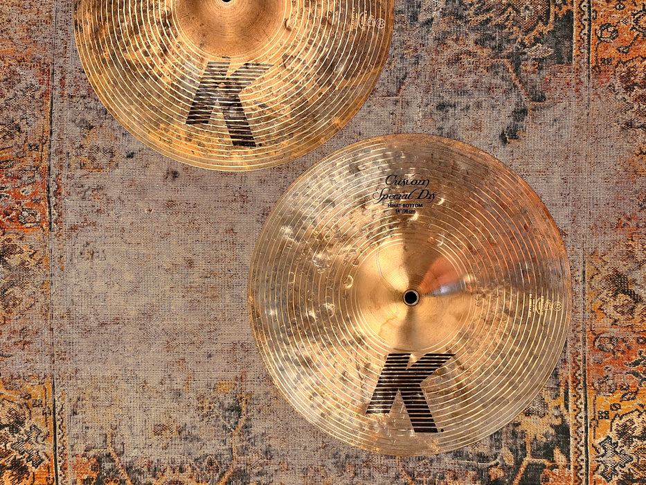 Zildjian K Custom SPECIAL DRY Hihats 14” 968 1336 g PERFECT Condition! CRISP! Dont Pay $600!