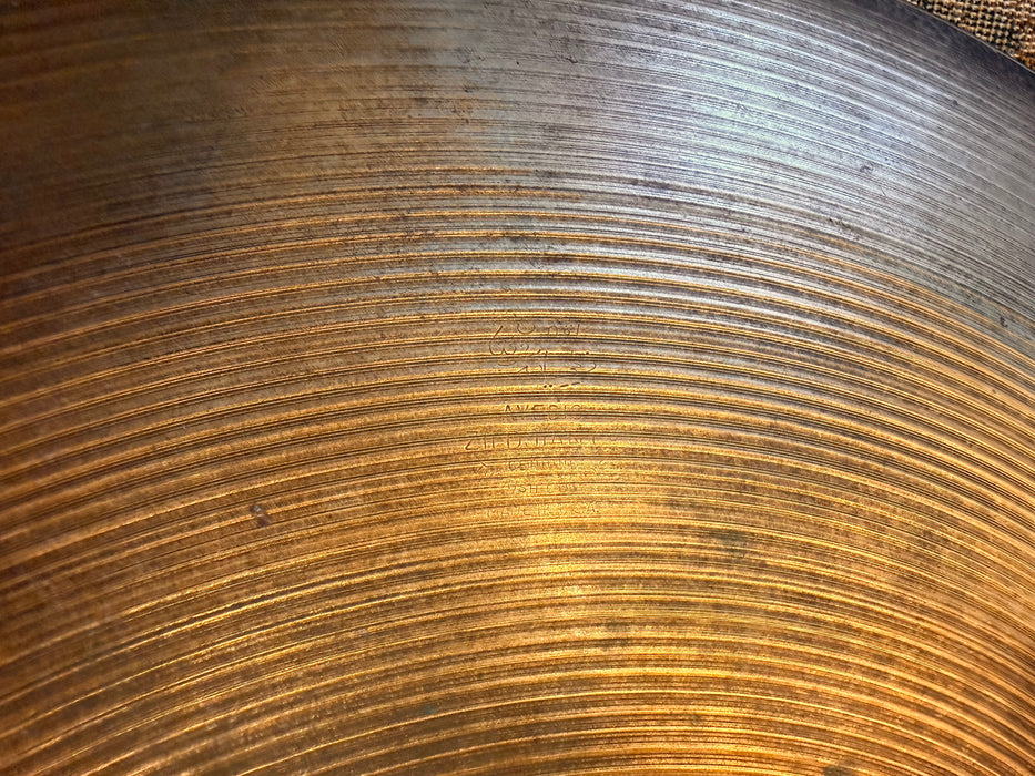DRY 1960s Vintage Zildjian 22” Ride 3144 g Very Defined Definition! Not your Typical A!