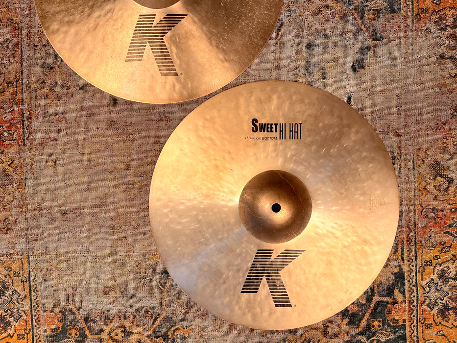 Zildjian K SWEET Hihats 15” 1095 1626 g Light Complex Tone! Dark & Low! Don’t Pay $670!!