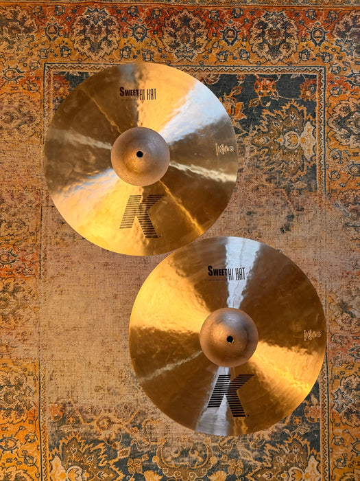 Zildjian K SWEET 16” Hihats 16” HUGE 1268 1958 g PERFECT! MASSIVE DARK HATS! Discontinued?  Don’t Pay $700