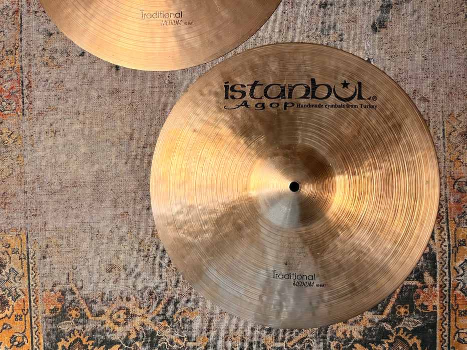 ISTANBUL AGOP 16” TRADITIONAL Hihats 1195 1480 g ULTRA WARM & DARK! EARLIER AGED Mellowed!