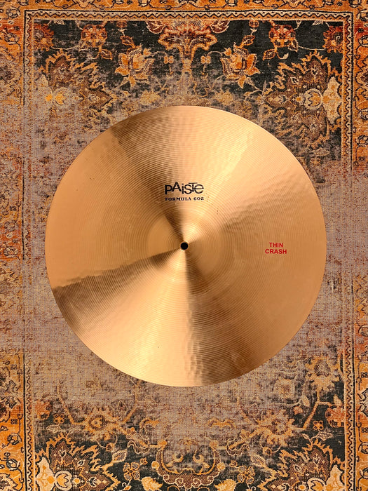 Paiste 602 Thin Crash 20” 1890 g CLEAN! Absolutely GORGEOUS And Not $704! Sounds Incredible!
