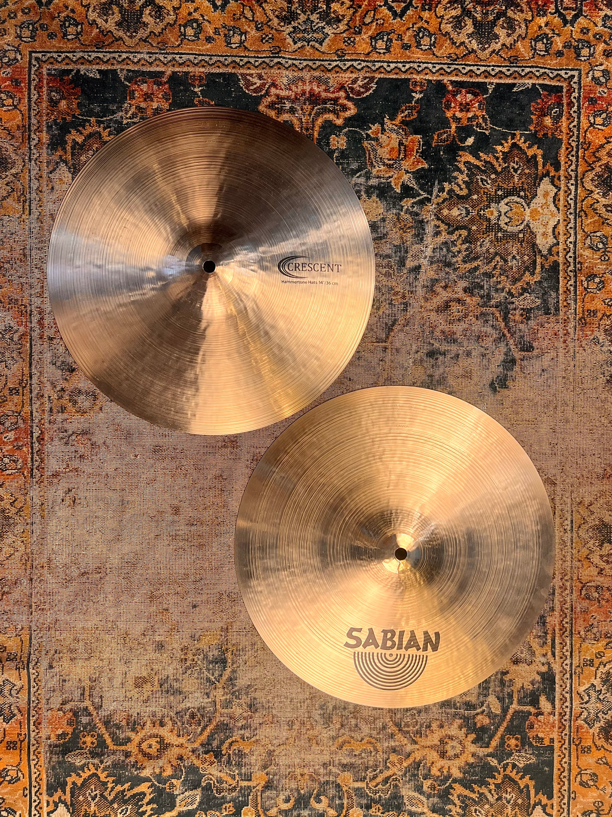 LIGHT SMOOTH Sabian CRESCENT Hammertone Hihats 14” 851 1173