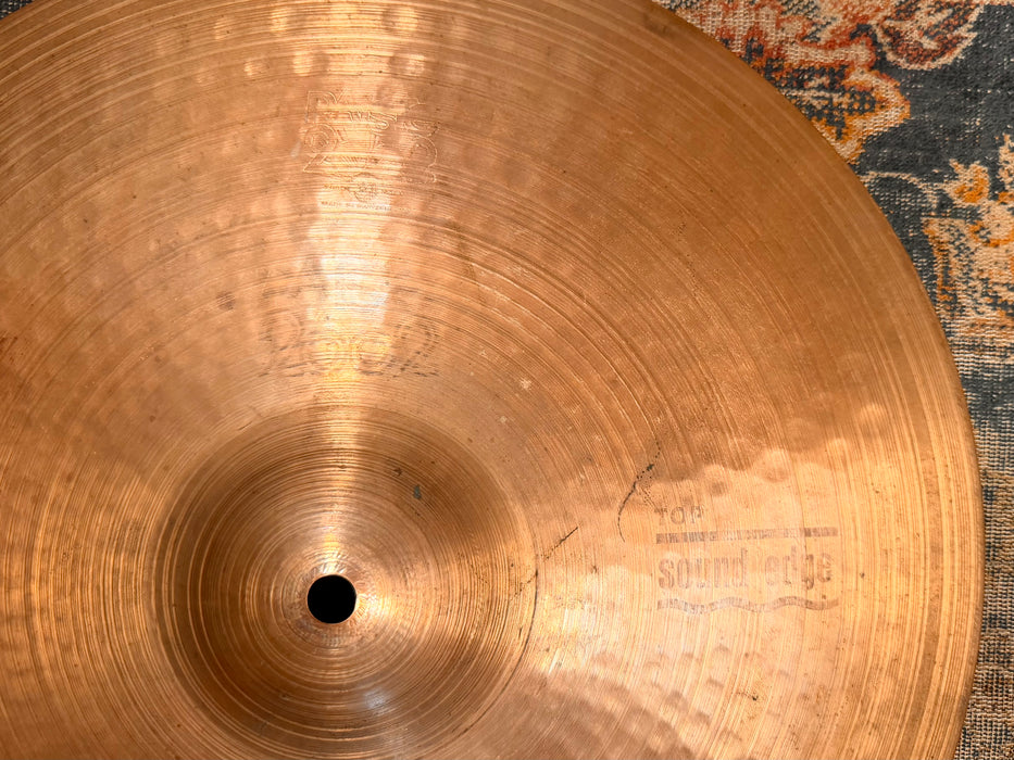 Vintage 1974 EARLY Paiste 2002 BLACK LABEL 15" SOUND EDGE Hihats! BONHAM! THE REAL DEAL! 1139 1024 g ICONIC!