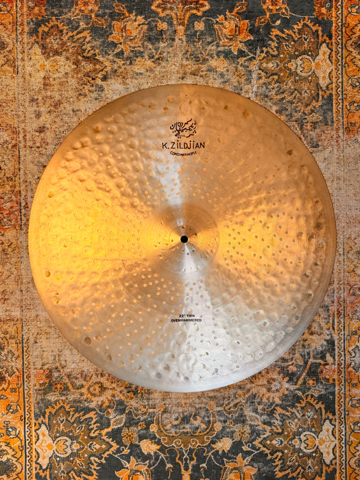 Zildjian K CONSTANTINOPLE OVERHAMMERED THIN 22” Gorgeous LIGHT AIRY COMPLEX! 2258 g