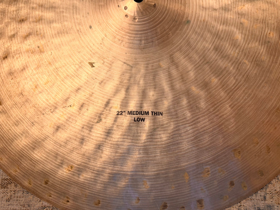 Zildjian K CONSTANTINOPLE Medium Thin LOW Ride 22” SMOKY COMPLEX Crashable! 2518 g Why Pay $800?