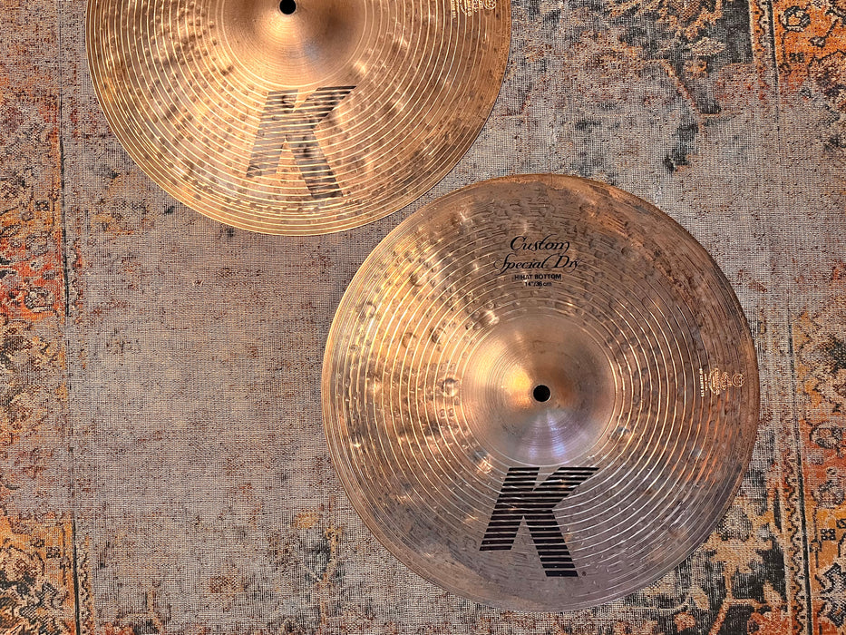 Zildjian K Custom SPECIAL DRY Hihats 14” 916 1366 g IMMACULATE! Great Sounding Pair! Don’t Pay $630
