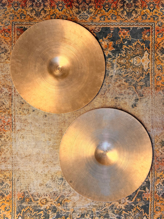Vintage Zildjian 1960s PAPER THIN 15” Hihats 997 1076 g Gorgeous LIGHT AIRY VERY DRY Tone! RINGO 15s!